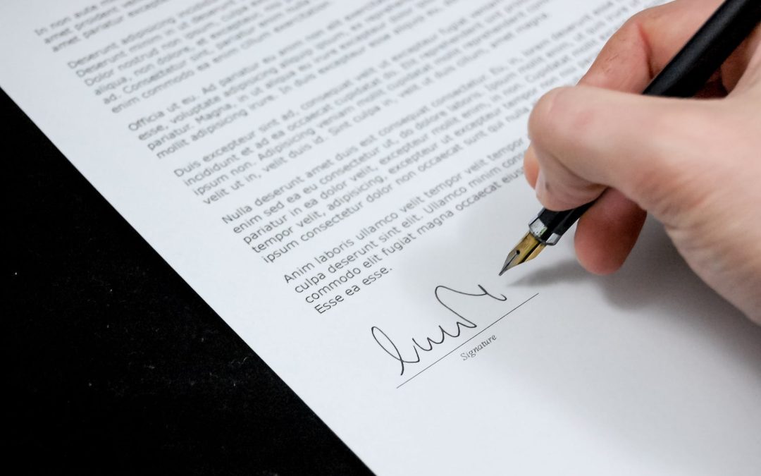 sign pen business document
